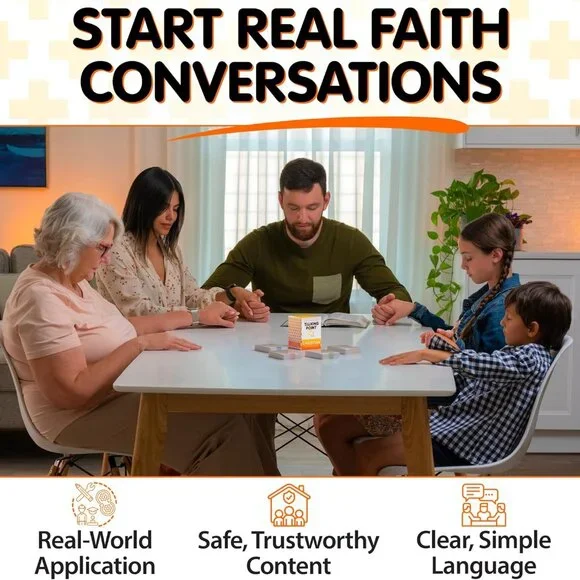 Christian Conversation Cards Religious Family Game Night Bible Study Youth - Picture 2 of 8